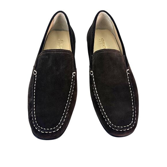 Geox Respira Loafer Driving Shoes Brown Suede NEW M 10.5 - Picture 1 of 8